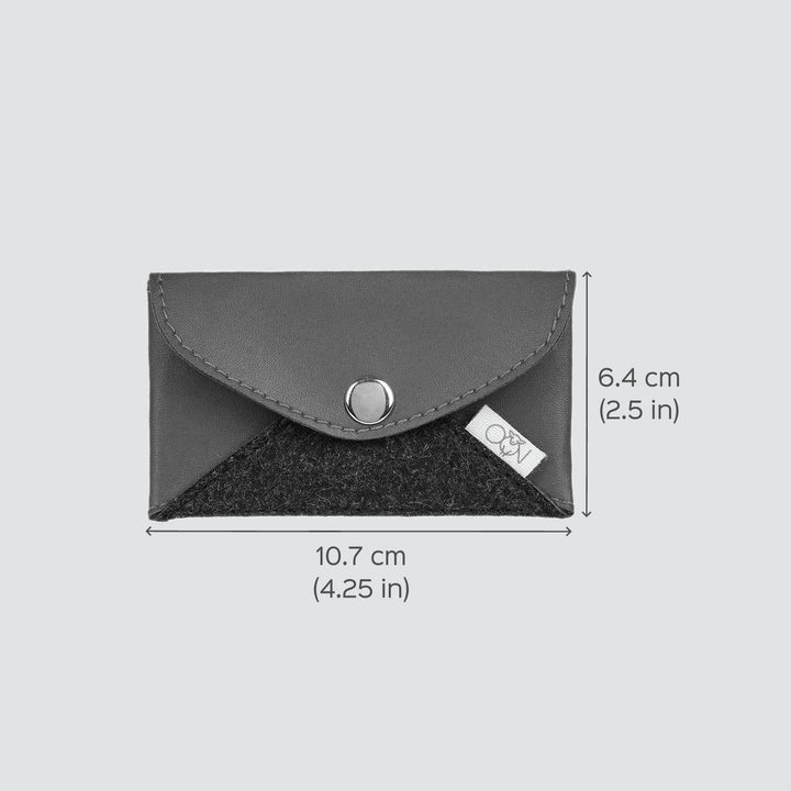 Eco-felt & Vegan Leather Card Holder - Zwende