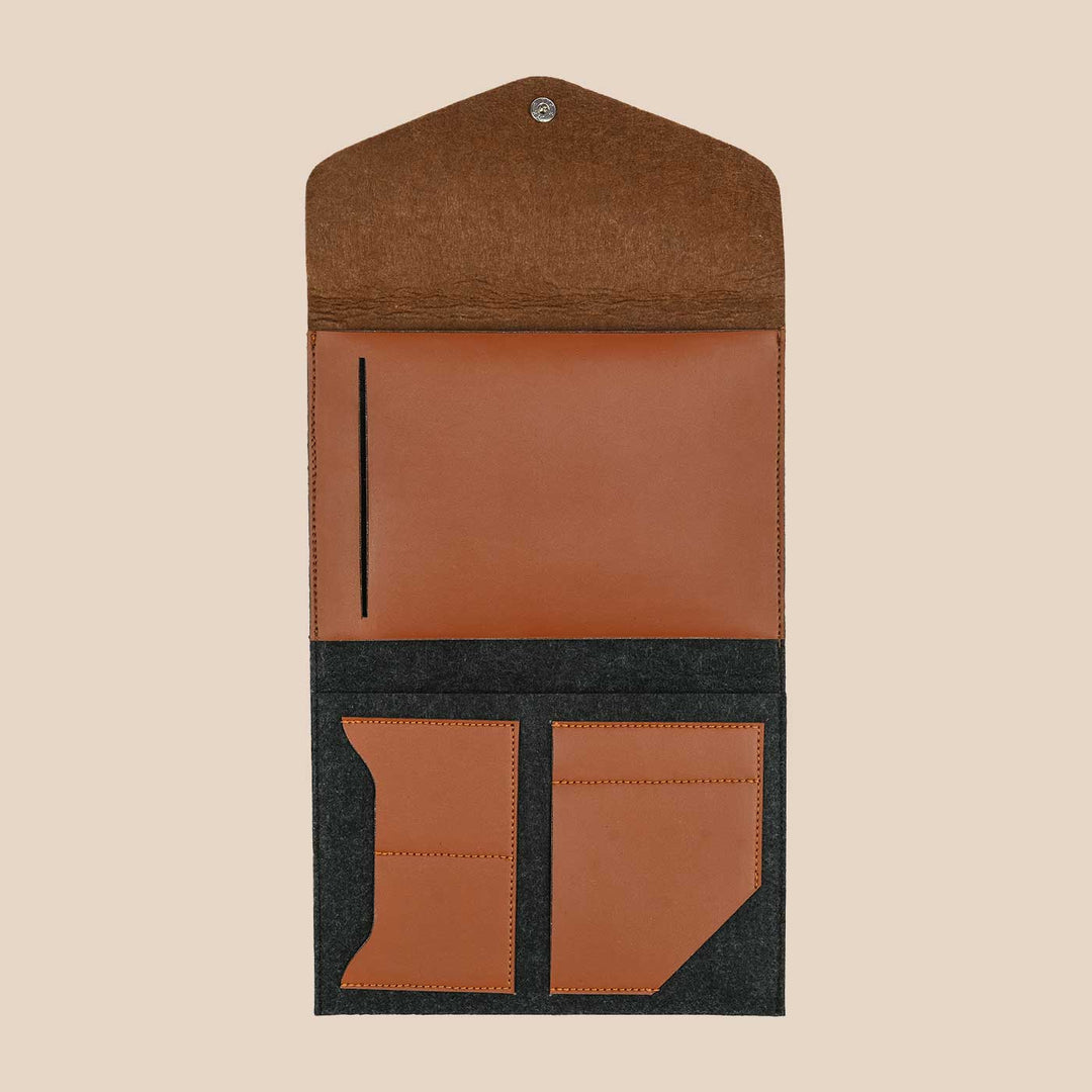 Eco-felt & Vegan Leather Diary Cover