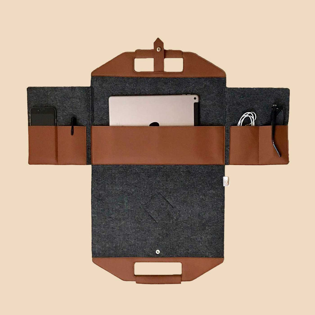 Eco-felt & Vegan Leather IPAD Cover