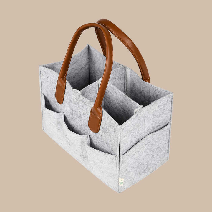 Eco-felt & Vegan Leather Nursery Organizer