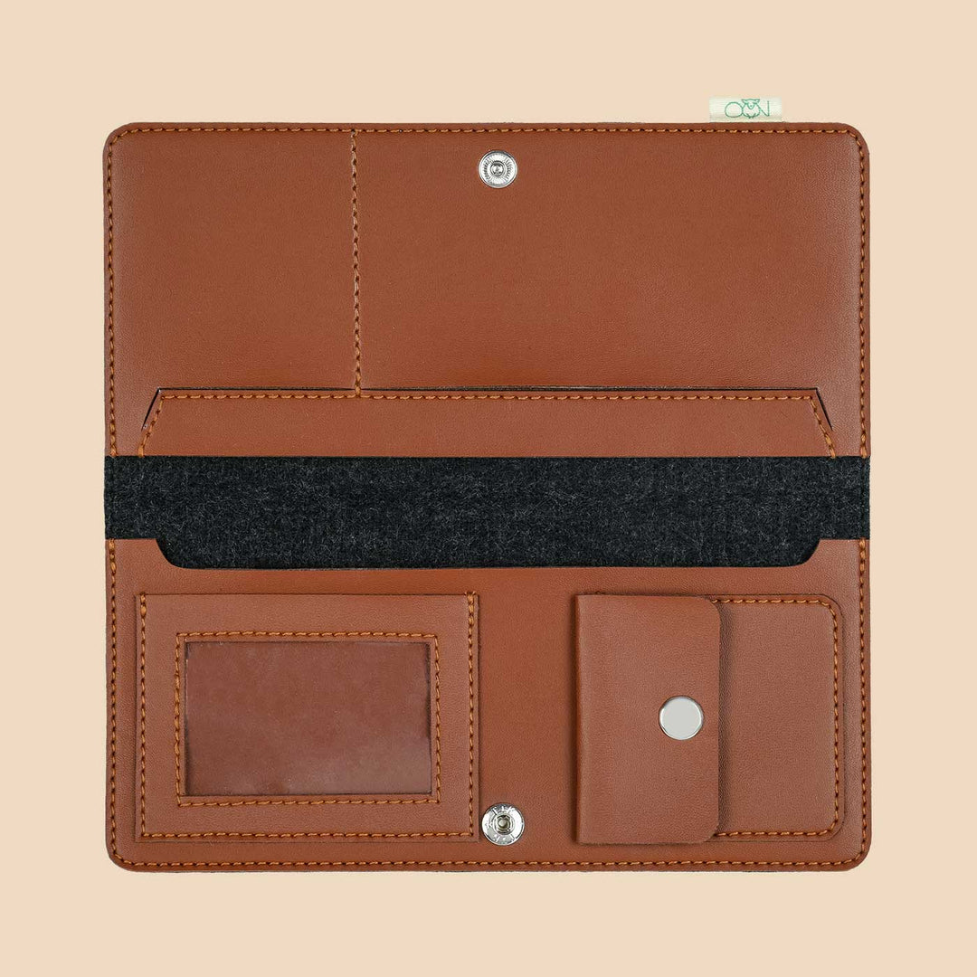 Eco-felt & Vegan Leather Travel Organizer