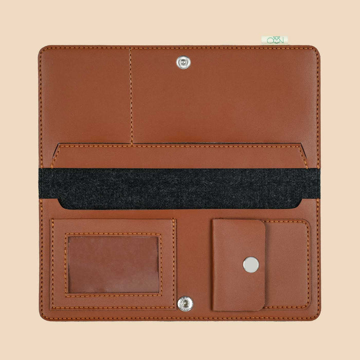 Eco-felt & Vegan Leather Travel Organizer