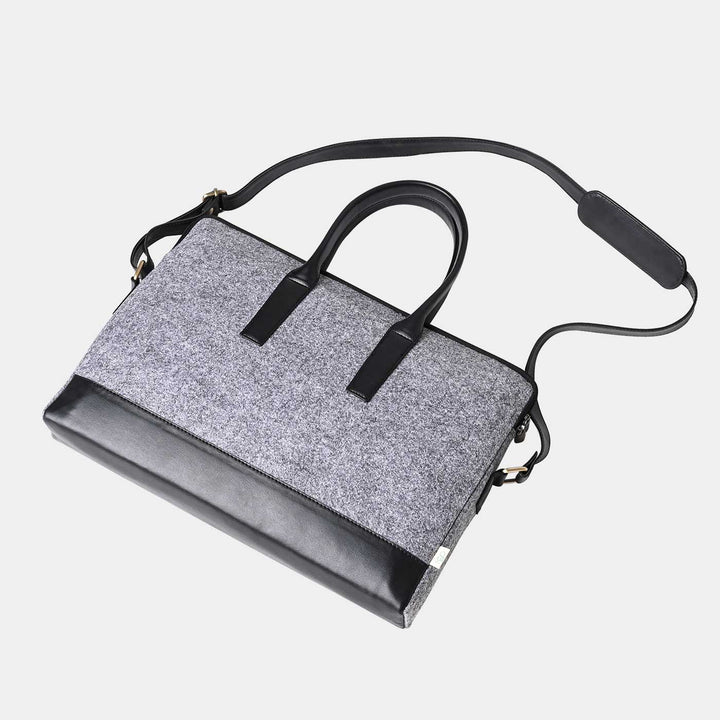 Eco-felt & Vegan Leather Laptop Bag