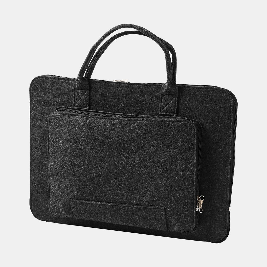 Eco-felt & Vegan Leather Laptop Bag