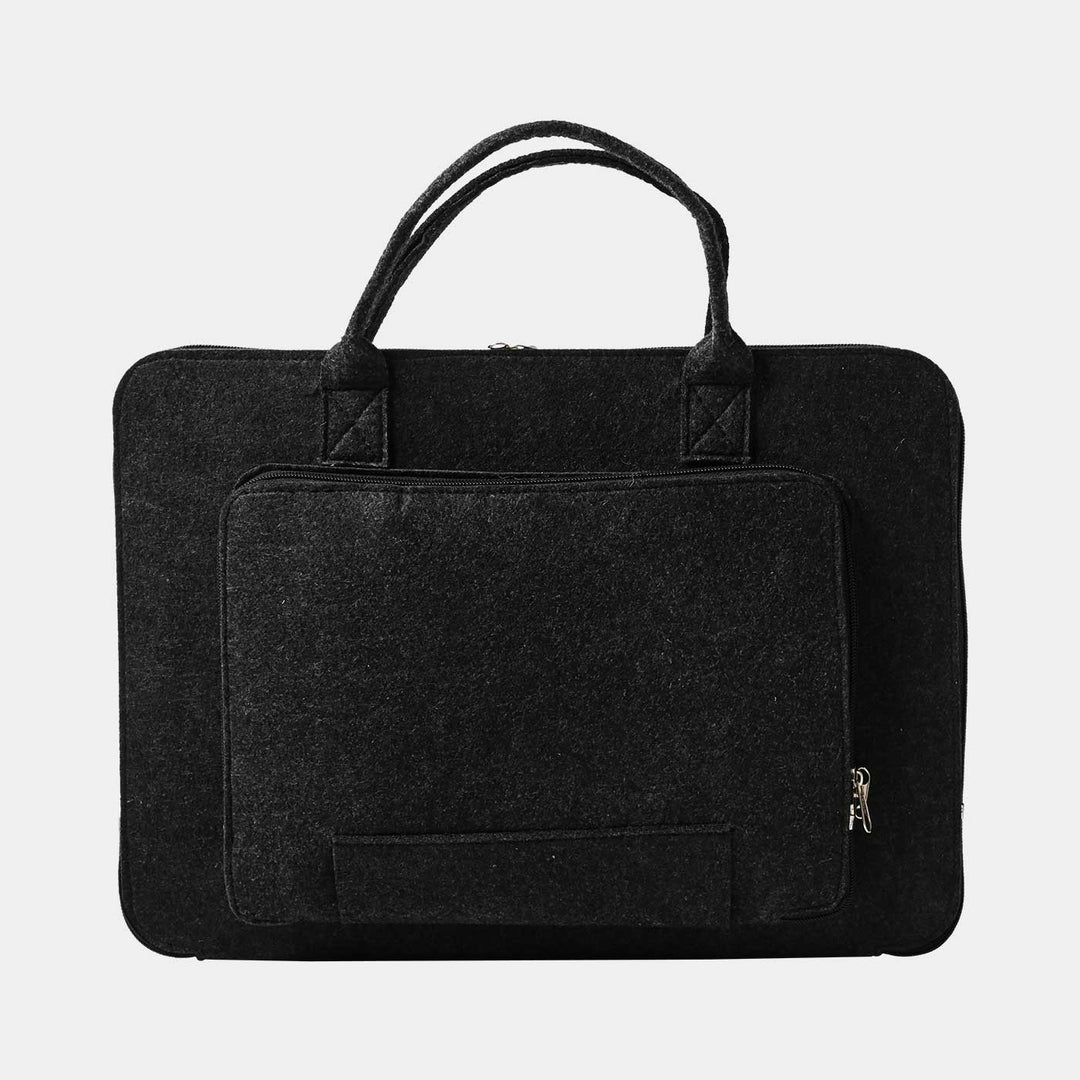 Eco-felt & Vegan Leather Laptop Bag