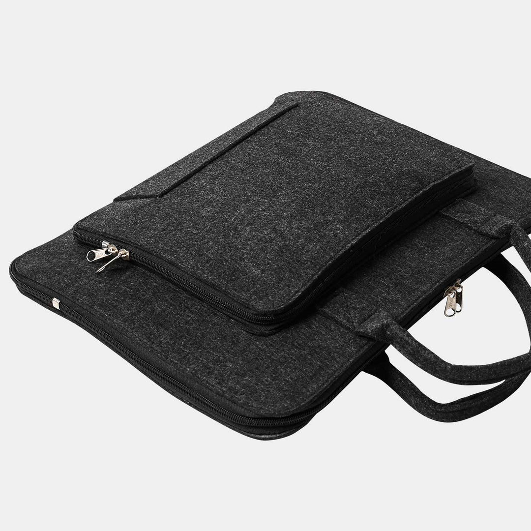 Eco-felt & Vegan Leather Laptop Bag