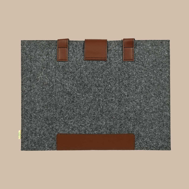 Eco-felt & Vegan Leather Laptop Bag