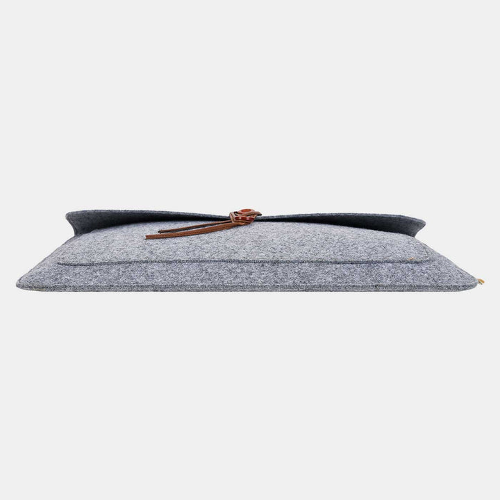 Eco-felt & Vegan Leather Laptop Sleeve