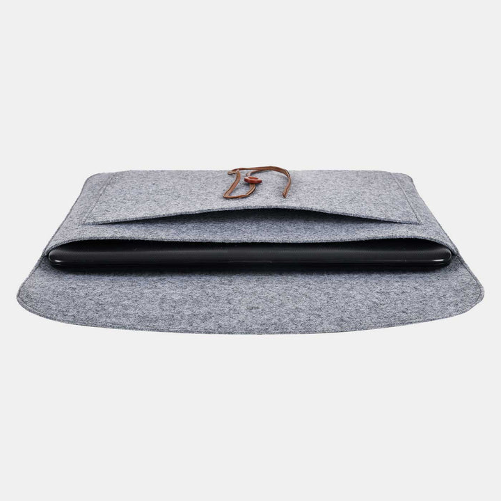 Eco-felt & Vegan Leather Laptop Sleeve