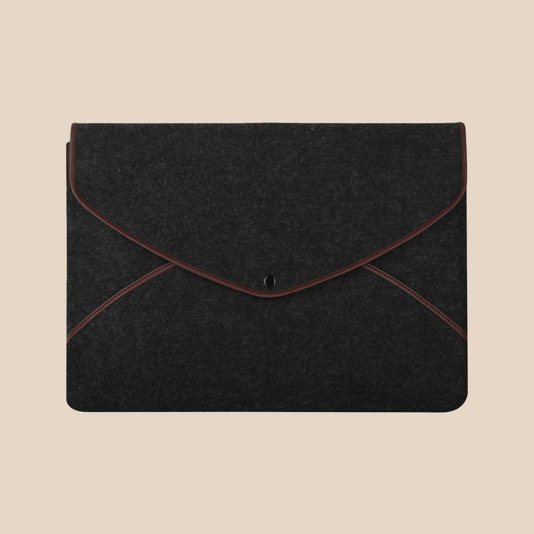 Eco-felt & Vegan Leather Laptop Sleeve