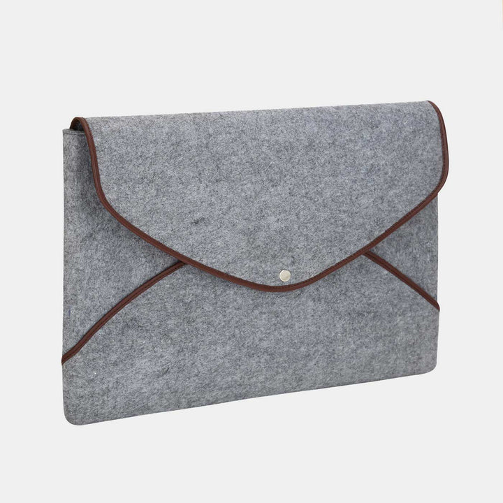 Eco-felt & Vegan Leather Laptop Sleeve