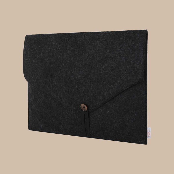 Eco-felt & Vegan Leather Laptop Sleeve