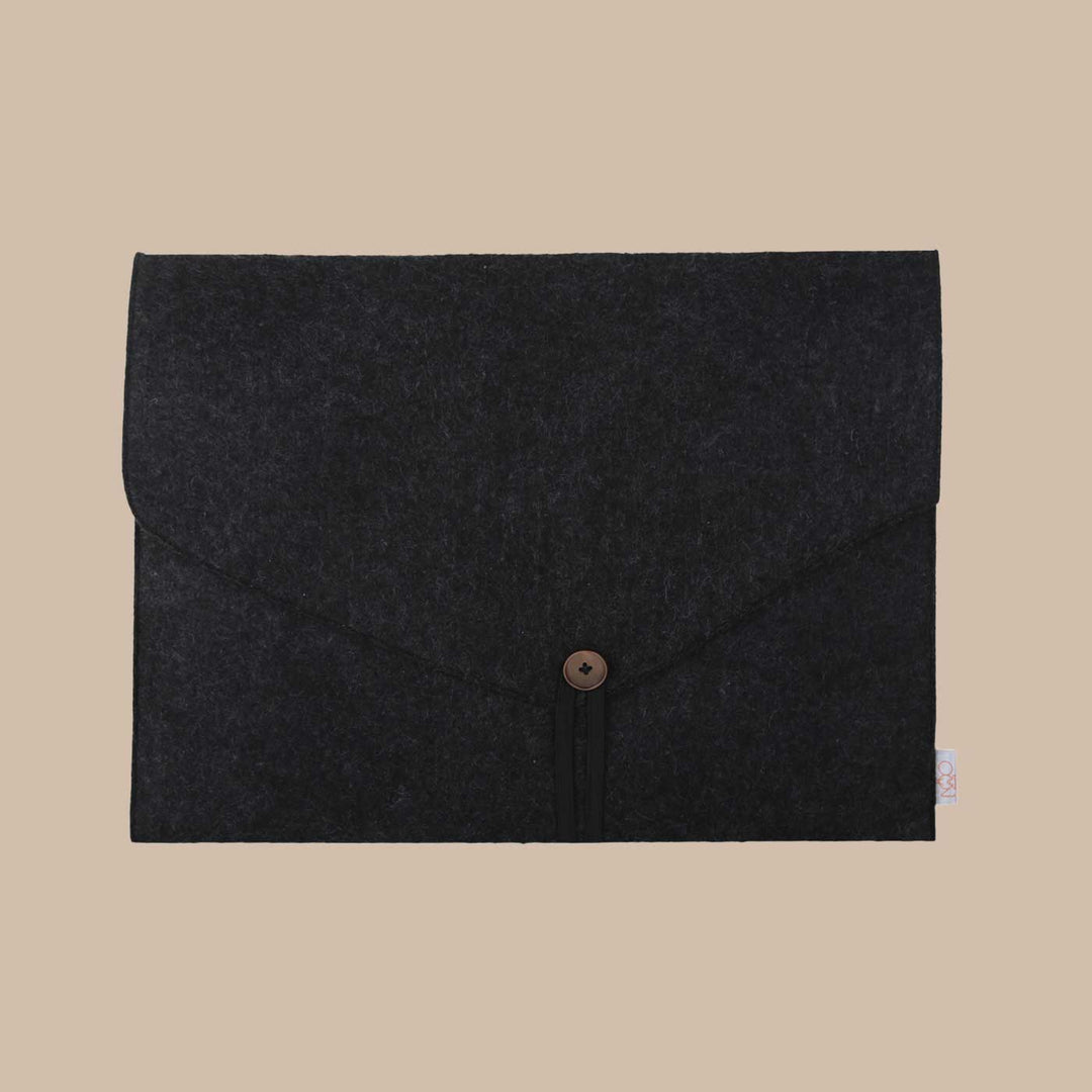 Eco-felt & Vegan Leather Laptop Sleeve