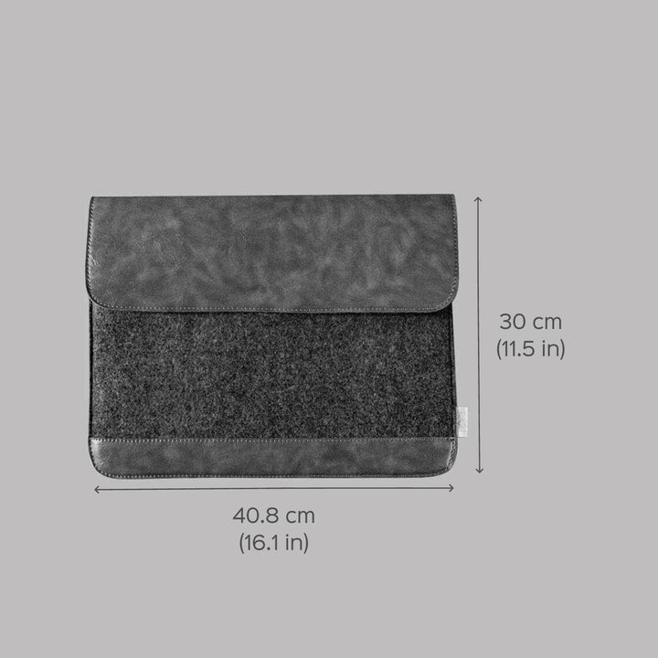 Eco-felt & Vegan Leather Laptop Sleeve