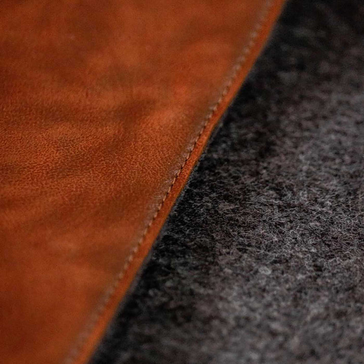 Eco-felt & Vegan Leather Laptop Sleeve