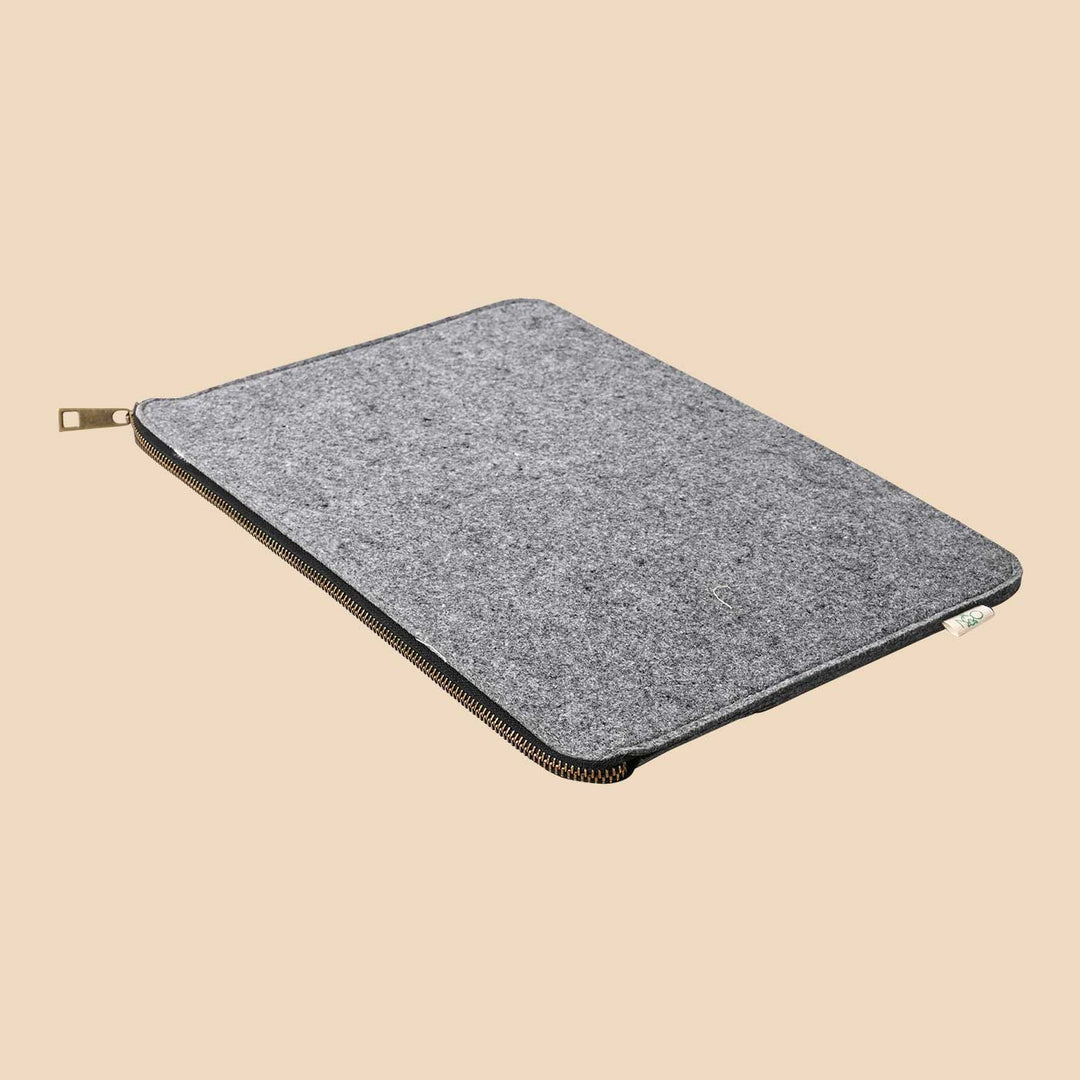 Eco-felt & Vegan Leather Laptop Sleeve