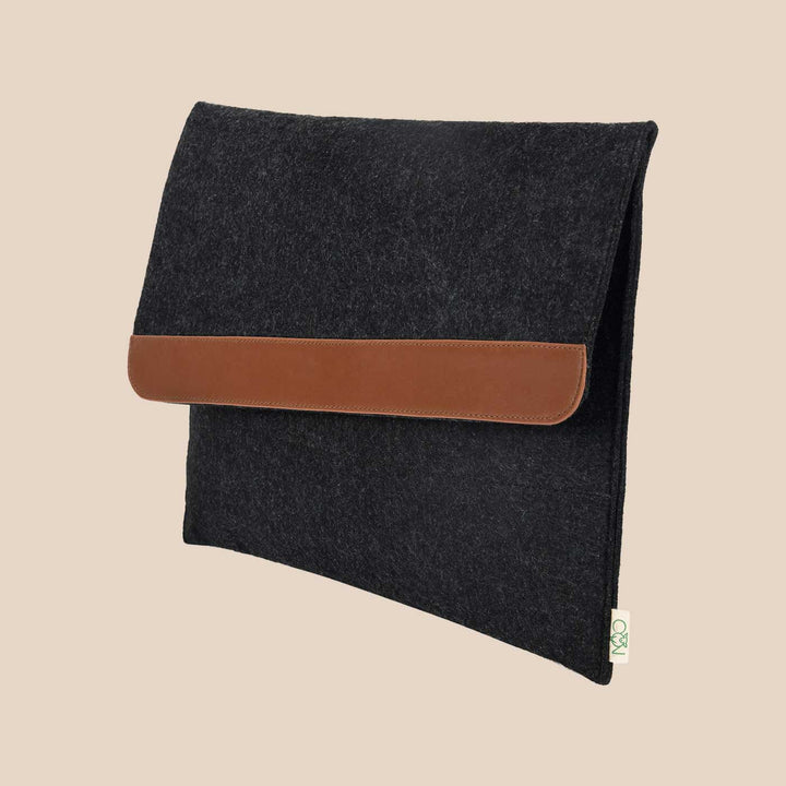 Eco-felt & Vegan Leather Laptop Sleeve