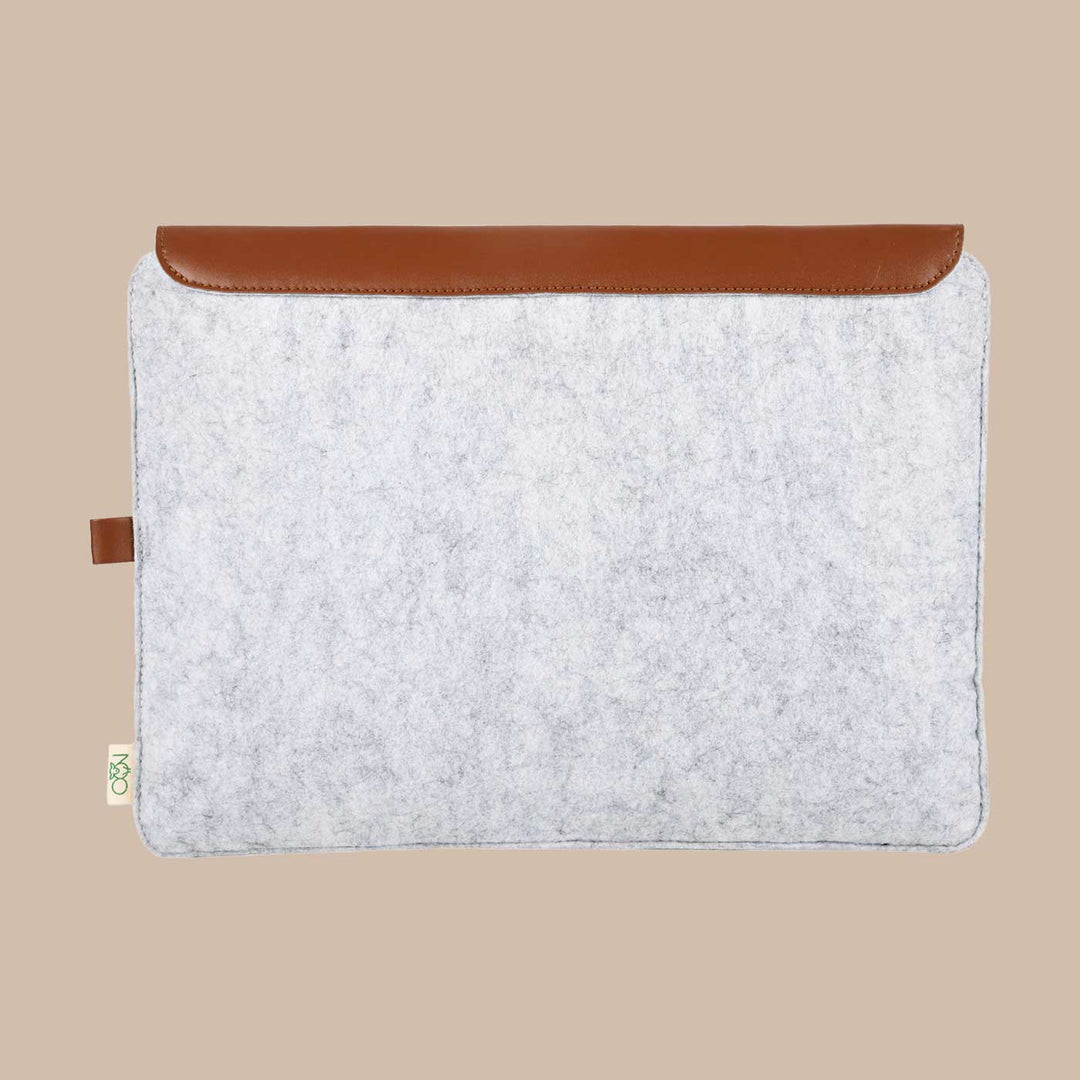 Eco-felt & Vegan Leather Laptop Sleeve