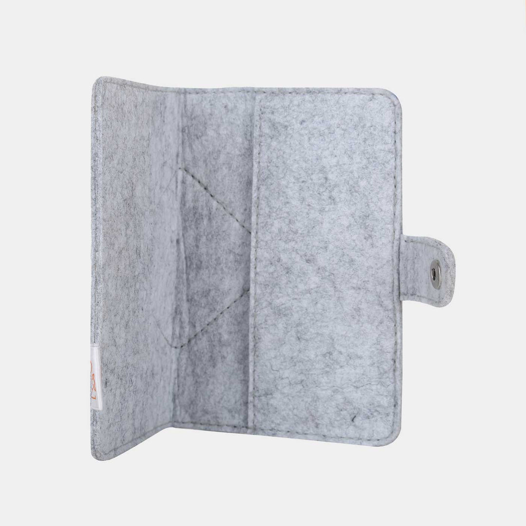 Eco-felt & Vegan Leather Passport Sleeve