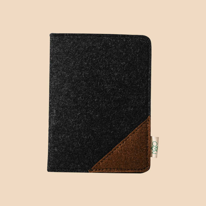 Eco-felt & Vegan Leather Passport Sleeve