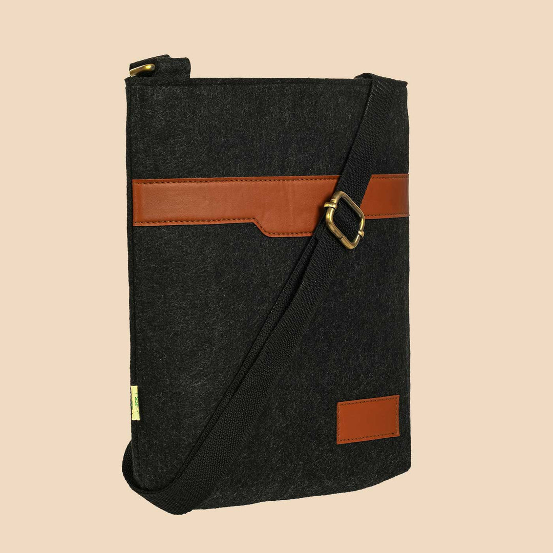 Eco-felt & Vegan Leather Sling Bag