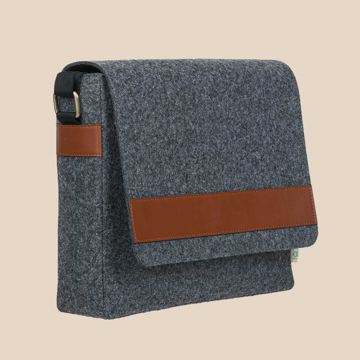 Eco-felt & Vegan Leather Sling Bag