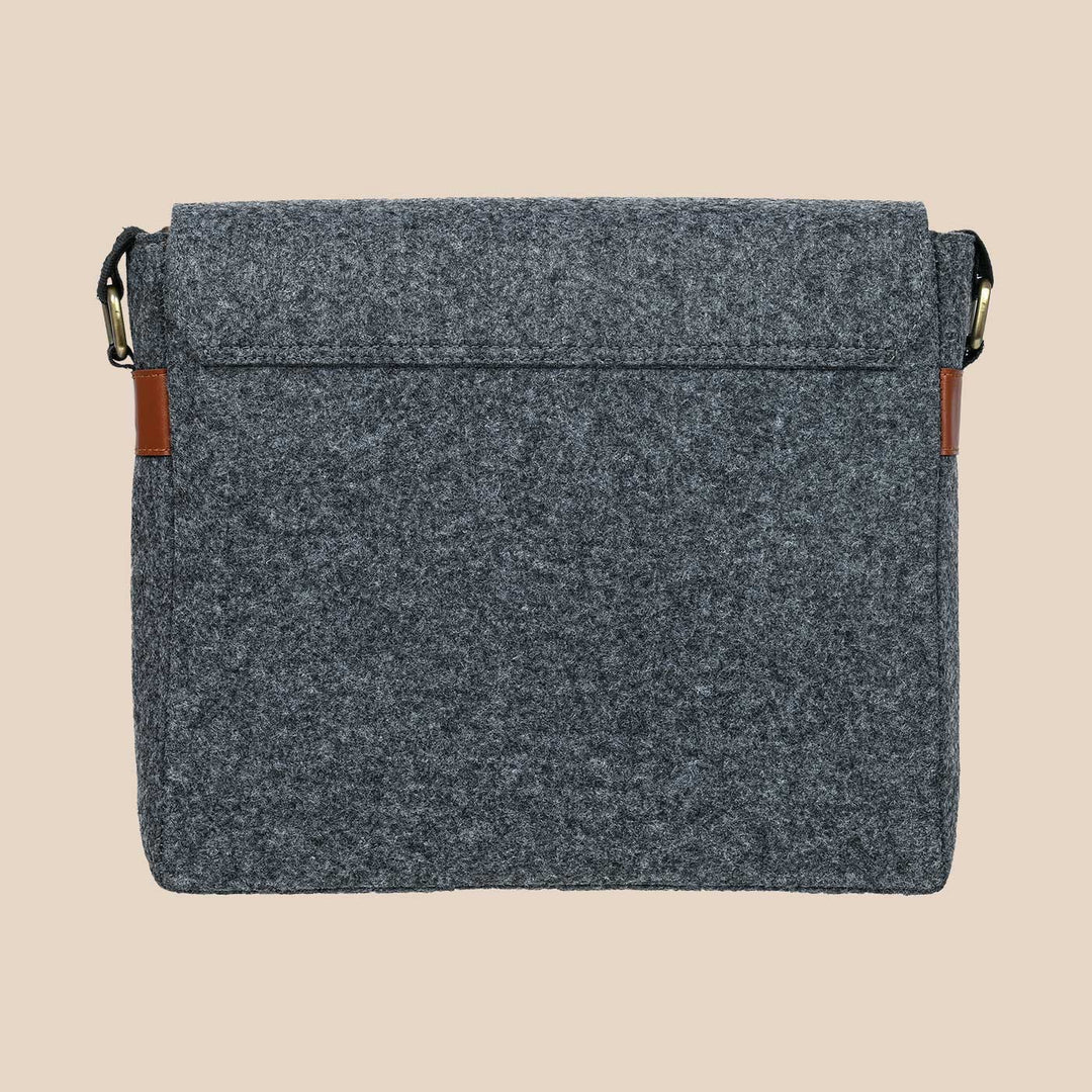 Eco-felt & Vegan Leather Sling Bag