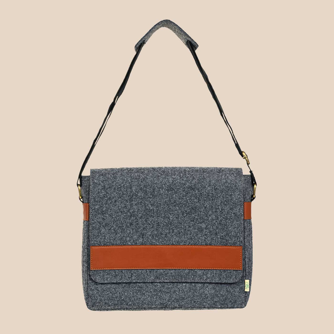 Eco-felt & Vegan Leather Sling Bag