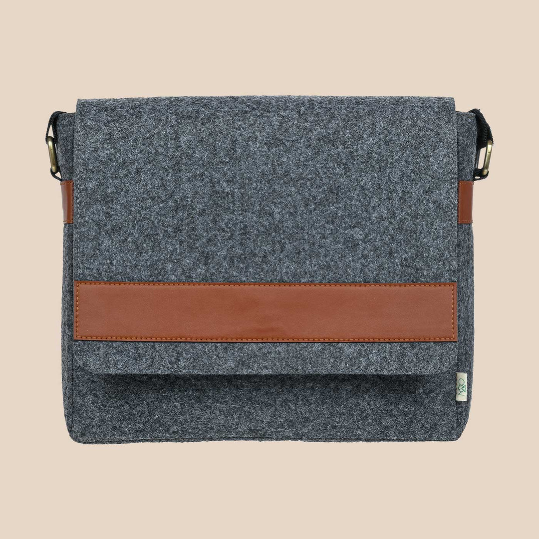 Eco-felt & Vegan Leather Sling Bag