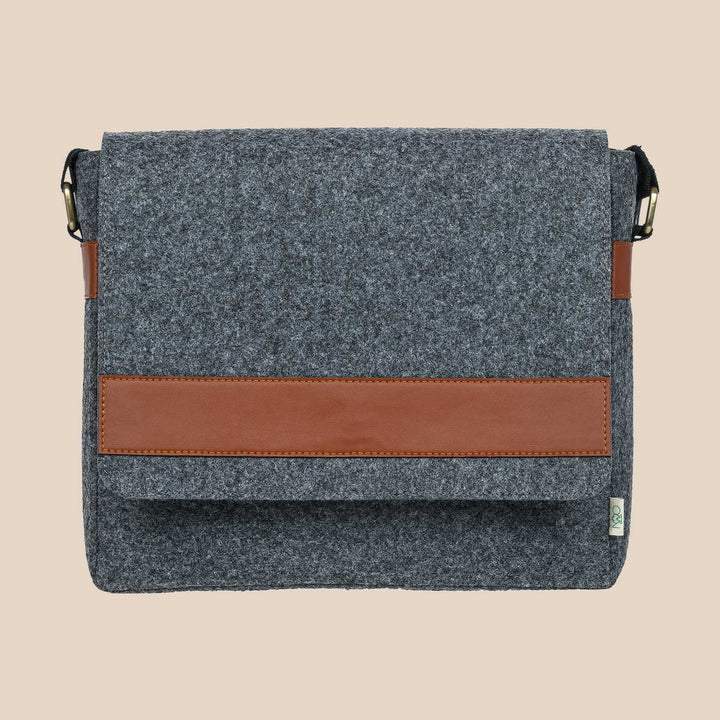 Eco-felt & Vegan Leather Sling Bag