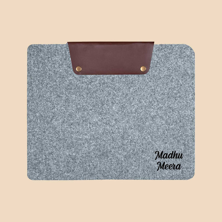 Eco-felt & Vegan Leather Laptop Sleeve