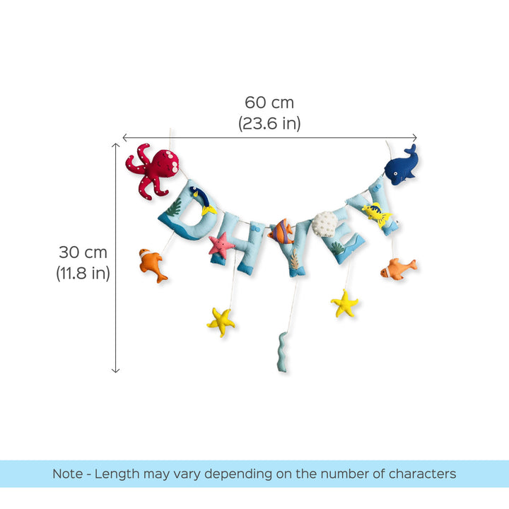 Handcrafted Personalized Fish Theme Bunting For Kids