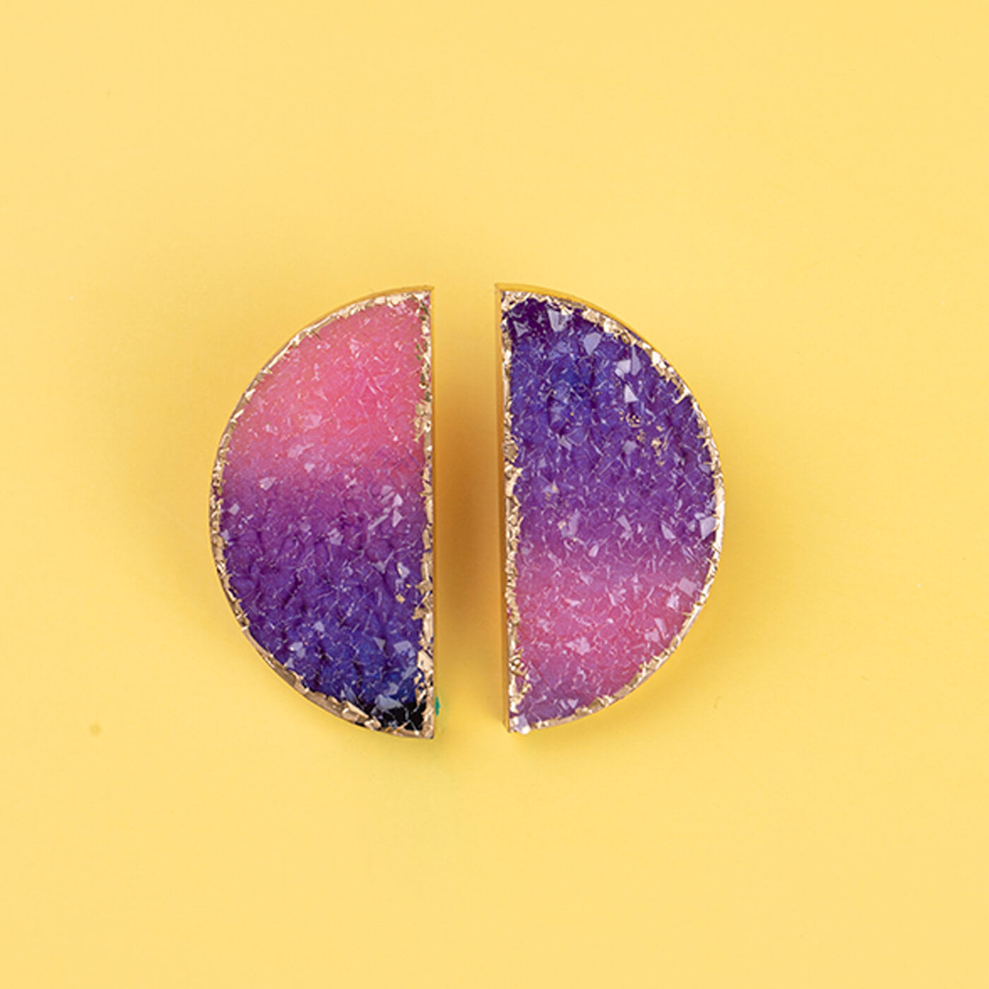 Resin outlet moon earrings