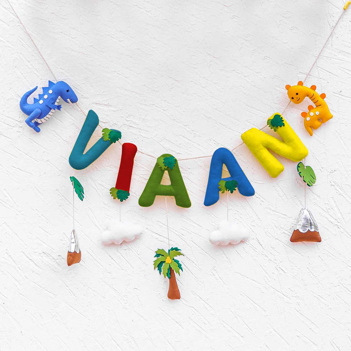 Handcrafted Personalized Themed Bunting For Kids - Dinoland