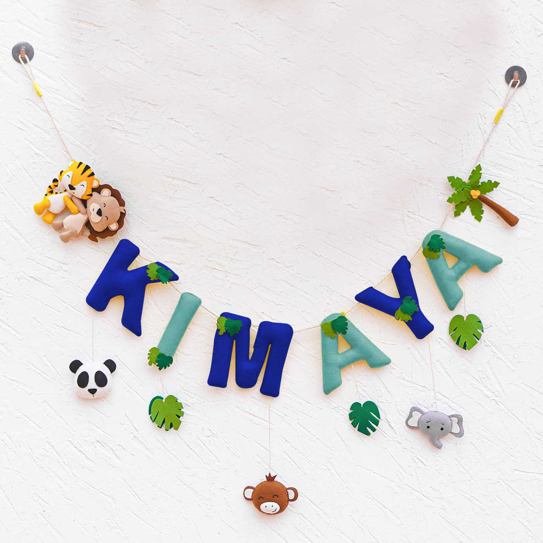 Handcrafted Personalized Themed Bunting For Kids - Animal Safari