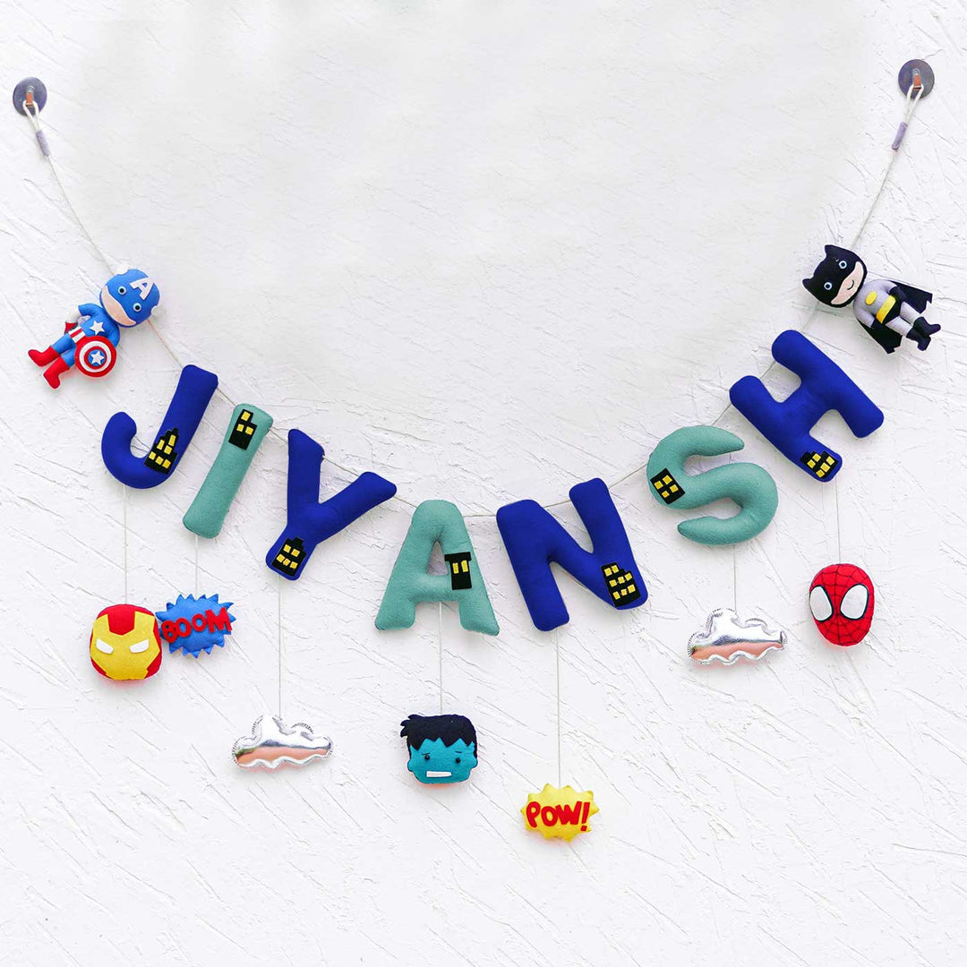 Handcrafted Personalized Themed Bunting For Kids - Superhero