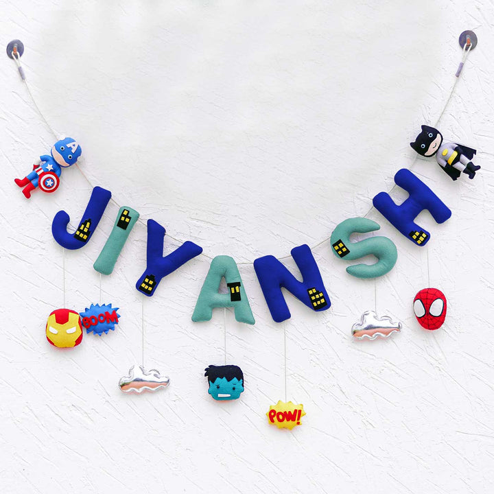 Handcrafted Personalized Themed Bunting For Kids - Superhero