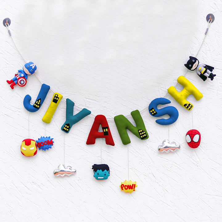Handcrafted Personalized Themed Bunting For Kids - Superhero