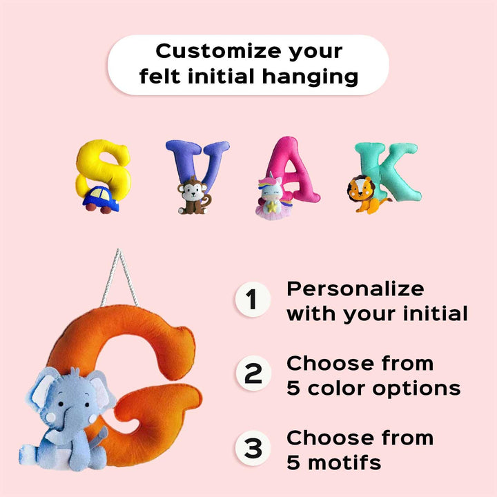 Customised Felt Letters/Initial Hanging for Kids