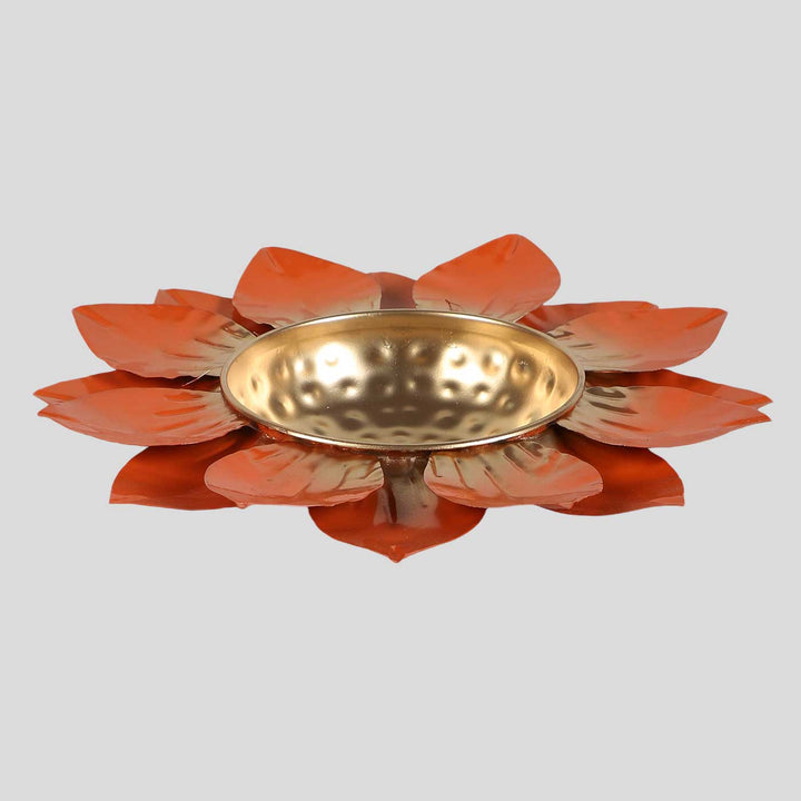 Handmade Orange & Gold FLower Urli