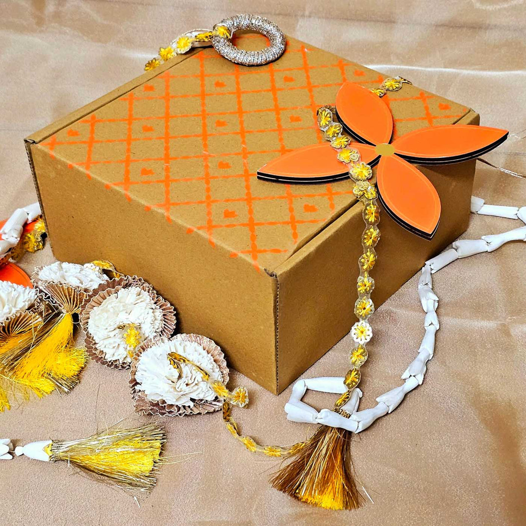 Set Of 2 | Handmade Flower Design Shola And Wooden Hangings