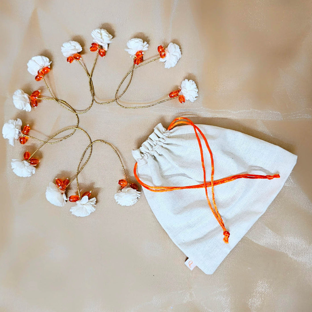 Handmade Flower Design Shola Napkin Rings | Set Of 6