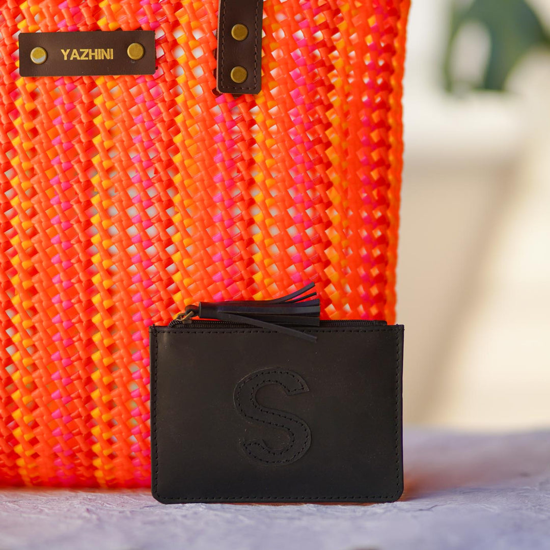 Red And Orange Stripes Handmade Wire Koodai Tote Bag