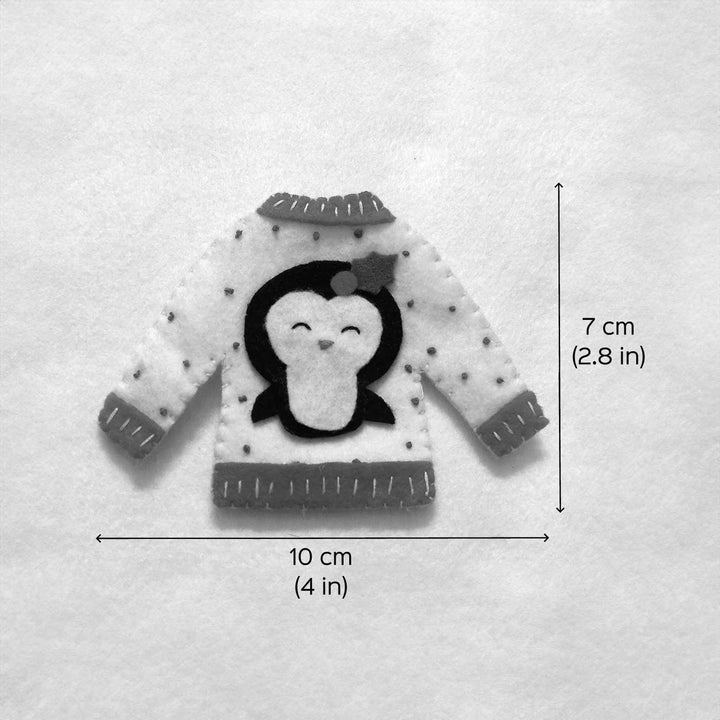 Handmade Personalized Felt Sweater Christmas Ornament