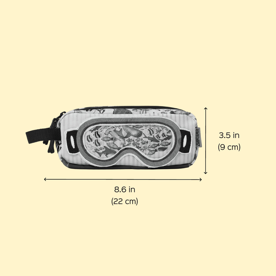 Emerald Cove Theme Water-Resistant Kids Pencil Pouch