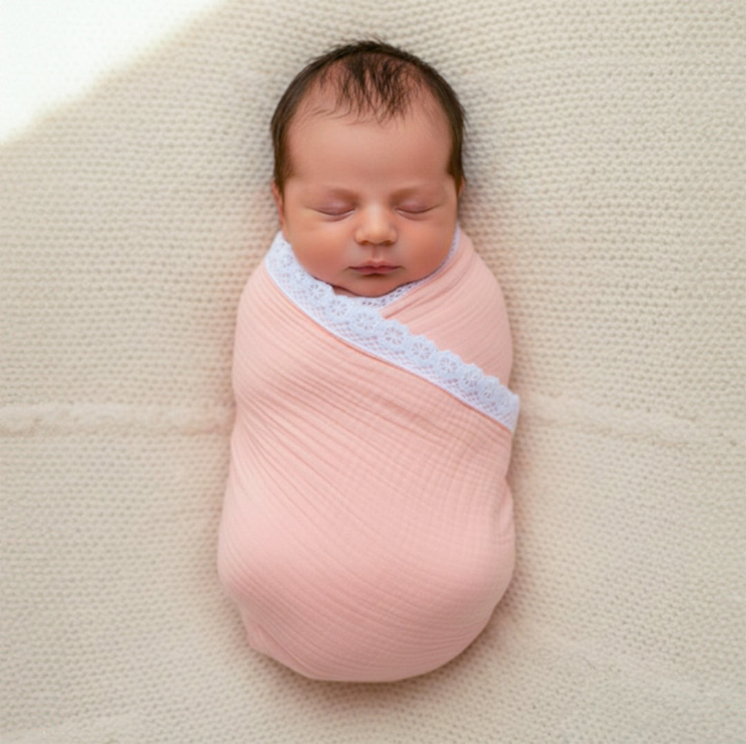 Little Nest Pink Newborn Gift Hamper | Swaddle, Teether & Rattle