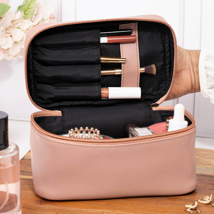 Faux Leather Vanity Case