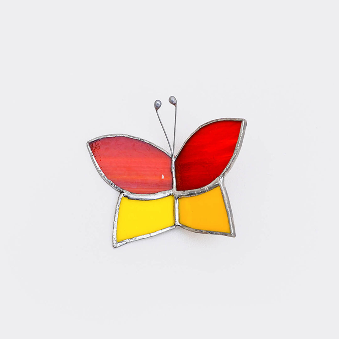Handcrafted Stained Glass Hanging Suncatcher Butterfly - Zwende