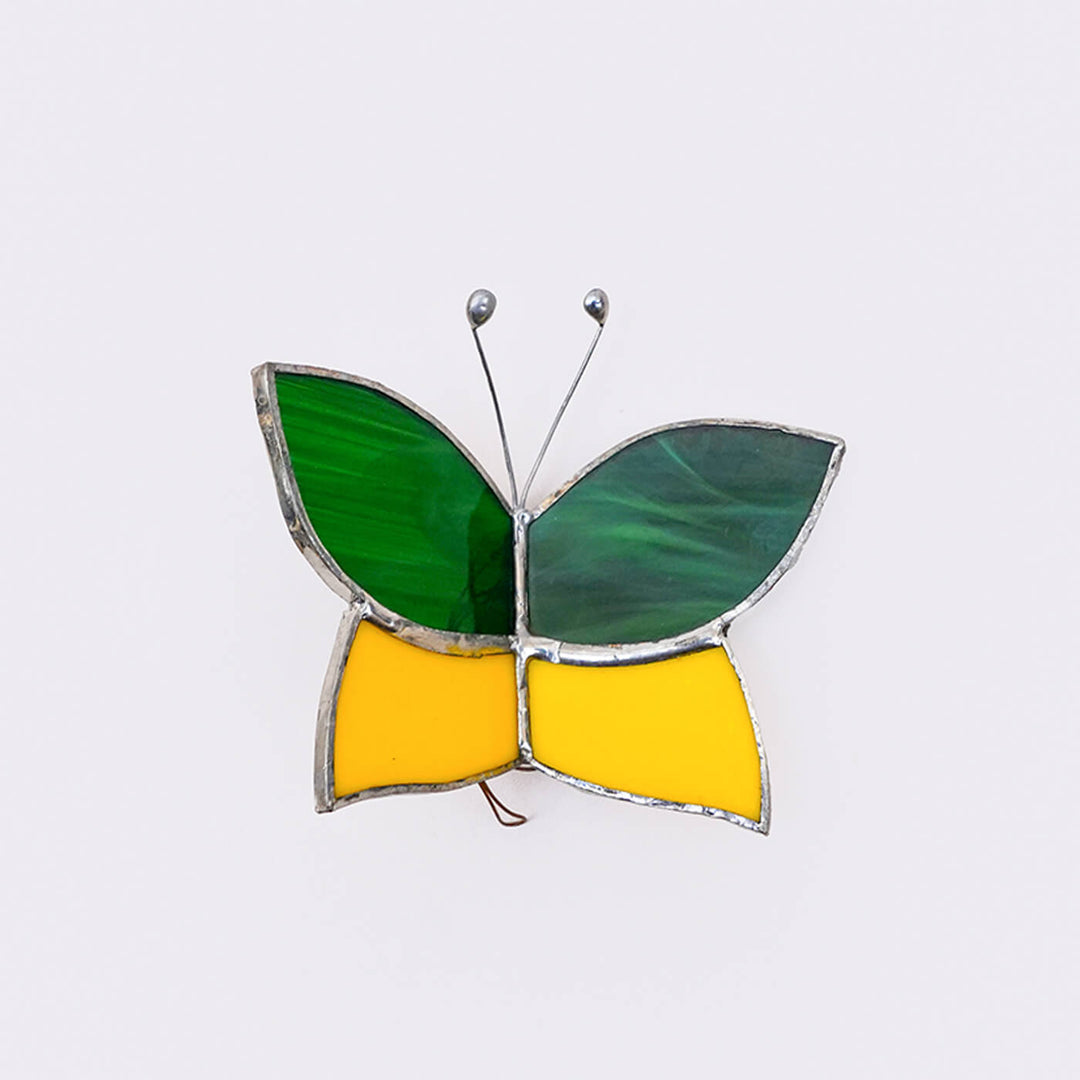 Handcrafted Stained Glass Hanging Suncatcher Butterfly - Zwende