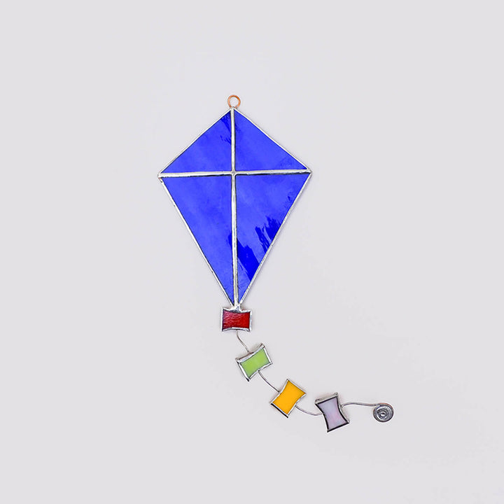 Handcrafted Stained Glass Hanging Suncatcher Kite